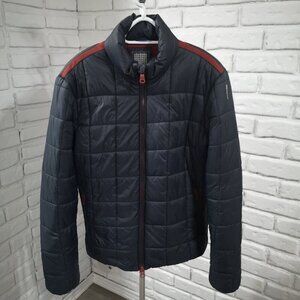 Geox Respira Men's Size 40 Navy Full Zip Lightweight Puffy Jacket